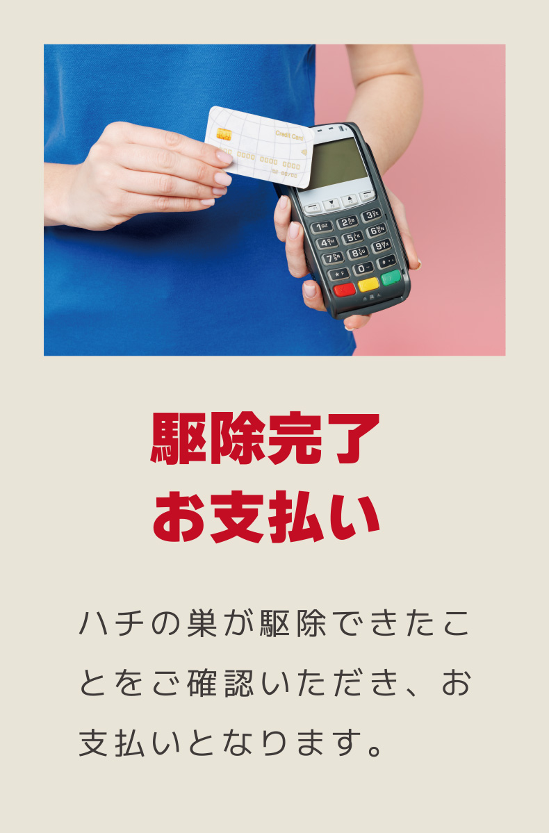駆除完了お支払い